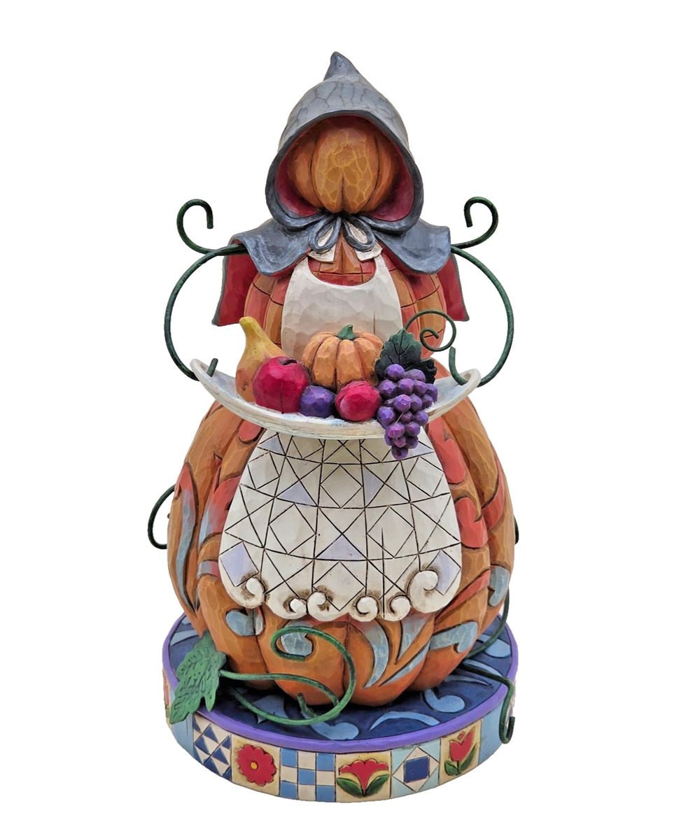 Jim Shore Heartwood Creek Feast On Goodness Pumpkin Pilgrim Figurine 4010034